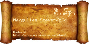 Margulies Szeveréd névjegykártya